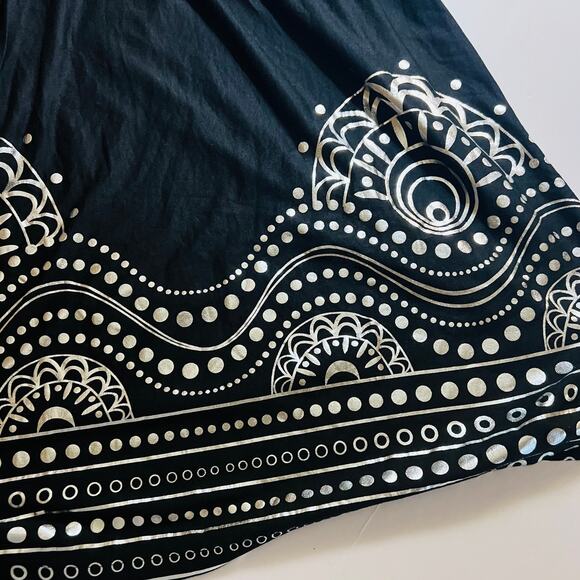 Swimsuits For All KIate Printed Trim Swim Cover Up Size 10 12 Black Silver - Picture 6 of 7